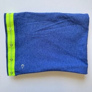 Ivivva Scarf Village Chill Herrigbone Blue Yellow Infinity Button Reversible OS